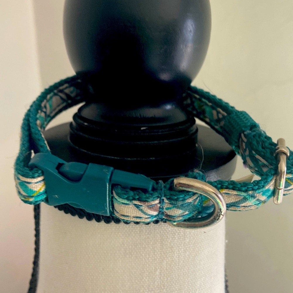 EUC Thirty-One Dog Collar Blue Brown and Green for dogs or cats size small
